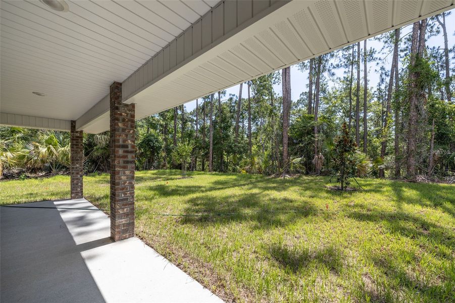 Exterior details and patio area of a home in Palm Coast, Palm Coast (Image 2). Exterior details and patio area of a home in Palm Coast, Palm Coast (Image 2).