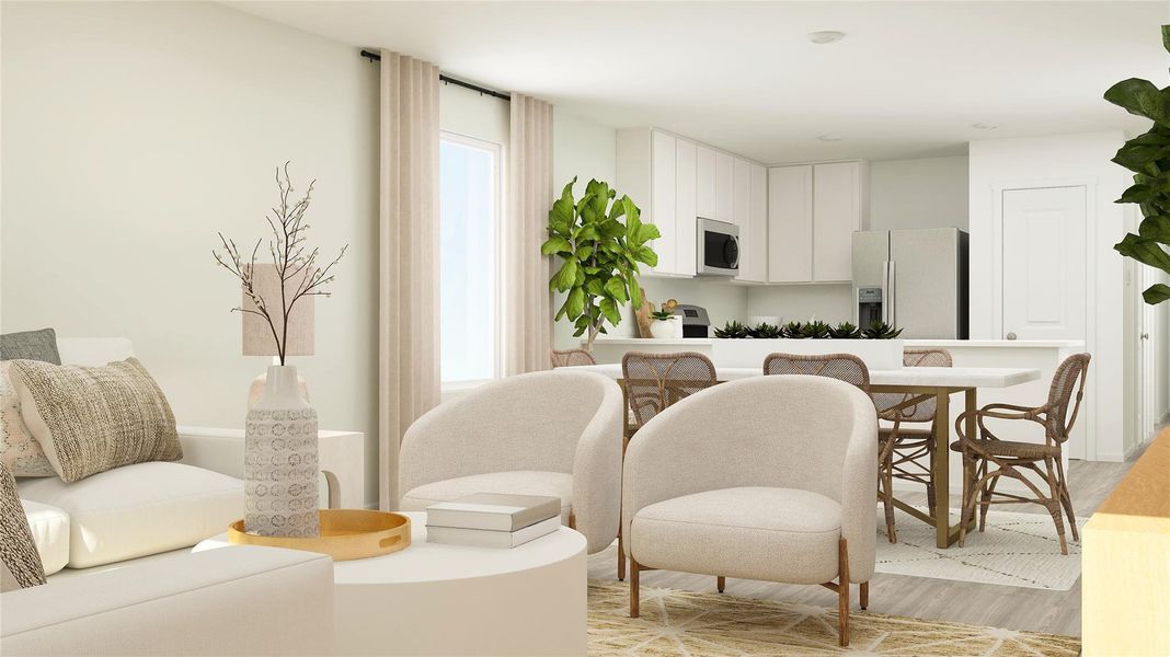 Furnished interior view inside a new home in Sila, Huffman (Image 5).