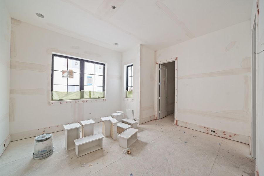 The first of three secondary bedrooms upstairs!