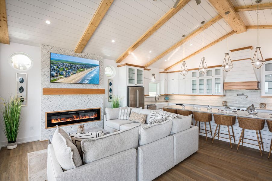Furnished interior view inside a new home in , Bolivar Peninsula (Image 19).