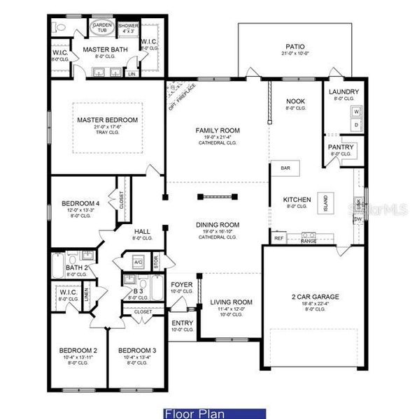 Floor Plan without Covered Lanai