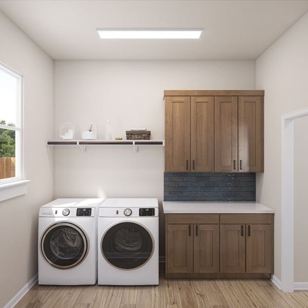 Furnished interior view inside a new home in Capitol Collection at Lariat, Liberty Hill (Image 15).