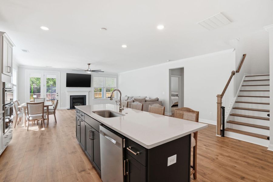 Furnished interior view inside a new home in Tidewater at Lakes of Cane Bay, Summerville (Image 9).