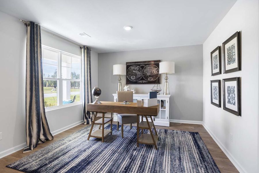 Representative furnished interior of a home built from the GALEN by D.R. Horton in The Pines at New Hampstead, Savannah (Image 9).