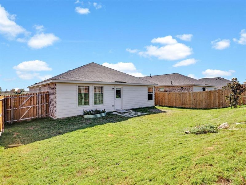 Exterior details and patio area of a home in Rancho Canyon: Watermill Collection, Fort Worth (Image 19). Exterior details and patio area of a home in Rancho Canyon: Watermill Collection, Fort Worth (Image 19).