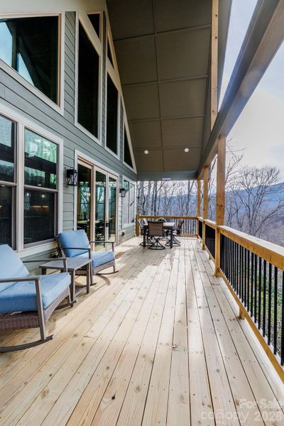 Exterior details and patio area of a home in , Maggie Valley (Image 19).