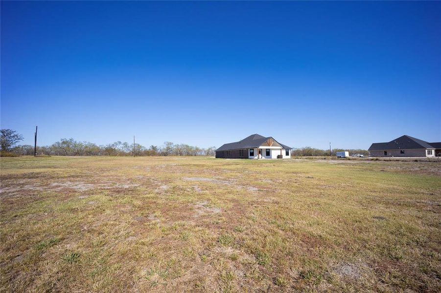 View of grassy yard featuring a rural view
