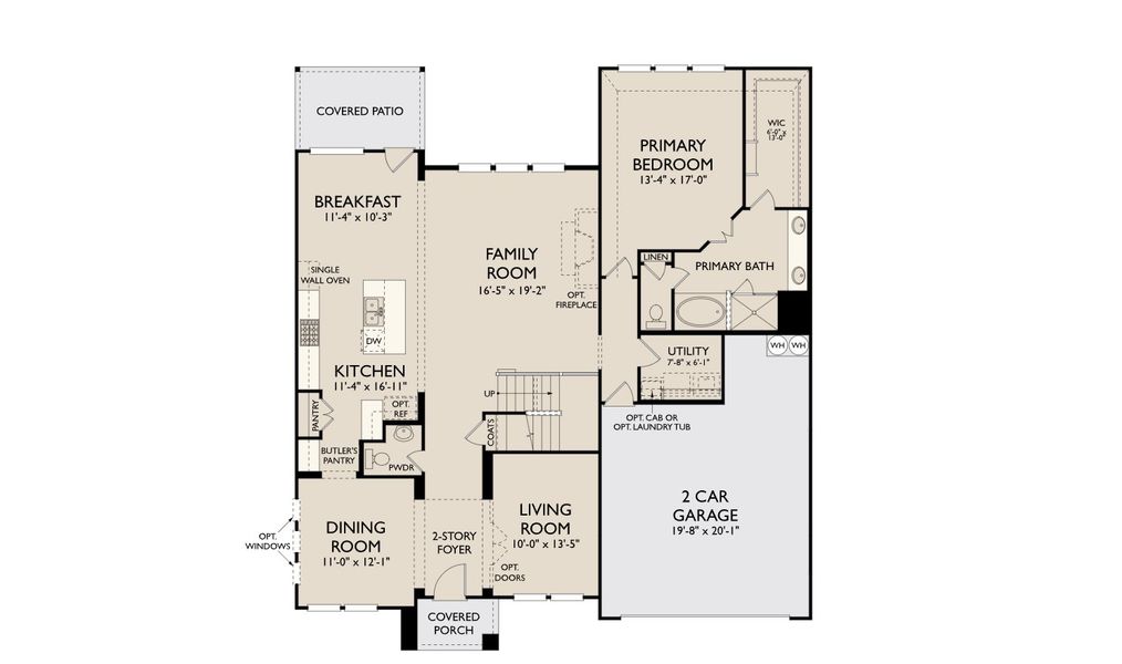 2D floor plan layout for the William by Ashton Woods in Megan's Landing, Castroville, TX (Image 4). 2D floor plan layout for the William by Ashton Woods in Megan's Landing, Castroville, TX (Image 4).