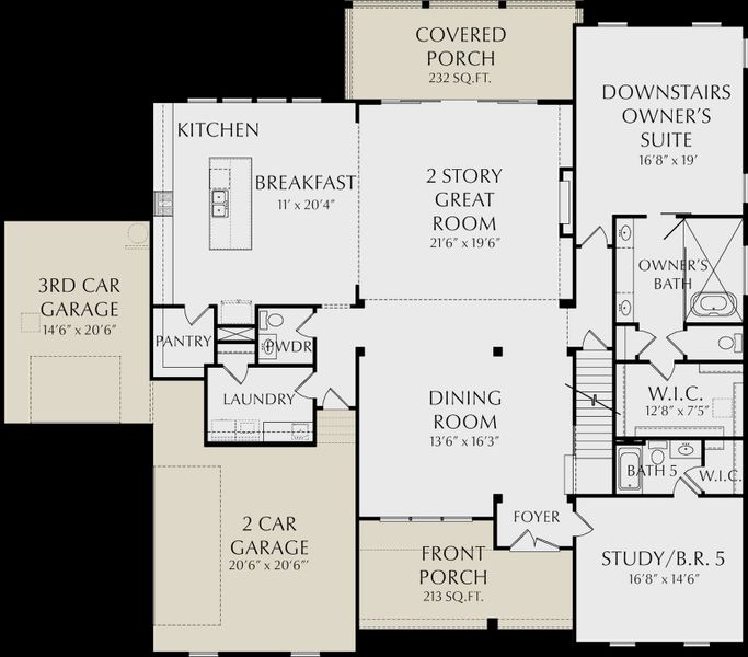 2D floor plan layout for the Caleb by KM Homes in Glory Meadows, Gainesville, GA (Image 2). 2D floor plan layout for the Caleb by KM Homes in Glory Meadows, Gainesville, GA (Image 2).