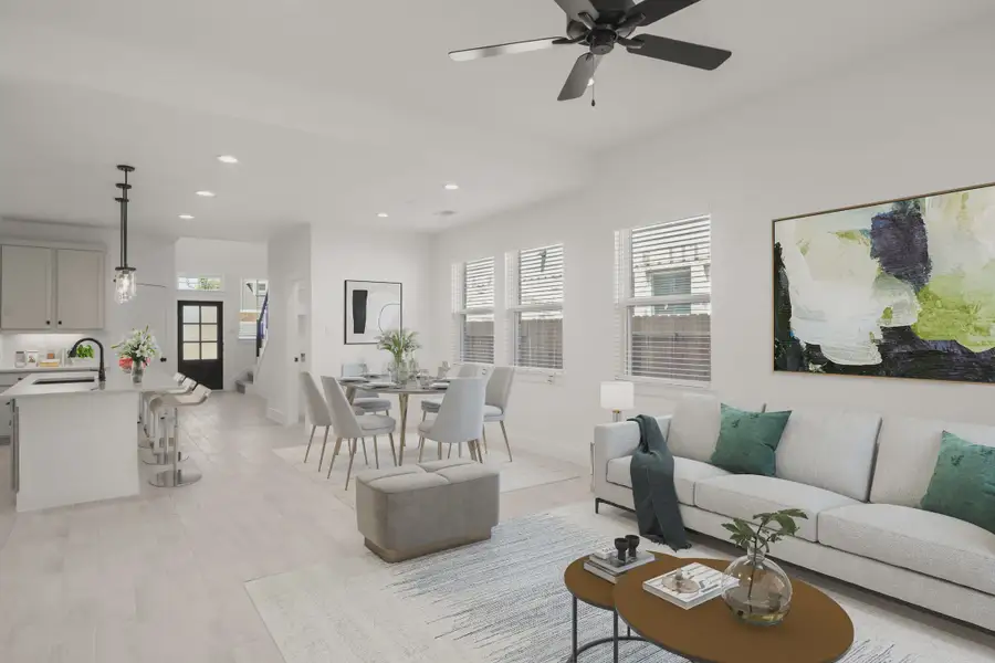 Furnished interior view inside a new home in The Woodlands Hills, Willis (Image 4).
