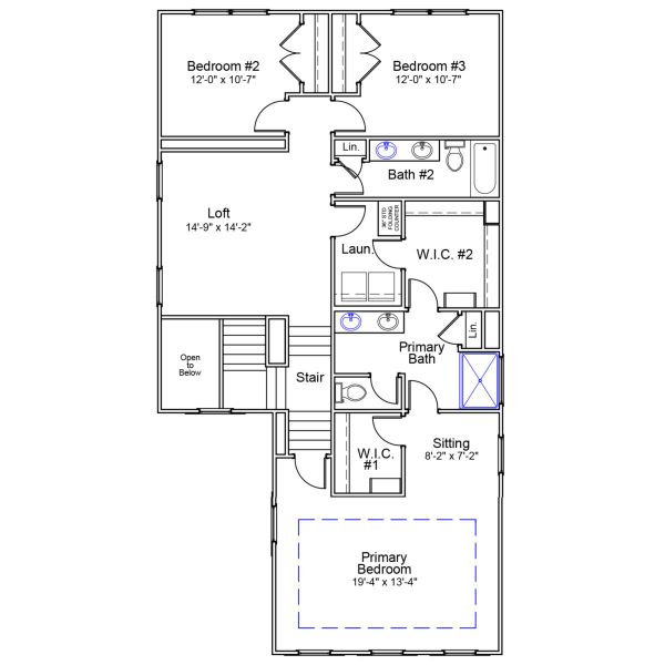 2D floor plan layout of this home in Six Oaks, Summerville, SC (Image 3). 2D floor plan layout of this home in Six Oaks, Summerville, SC (Image 3).