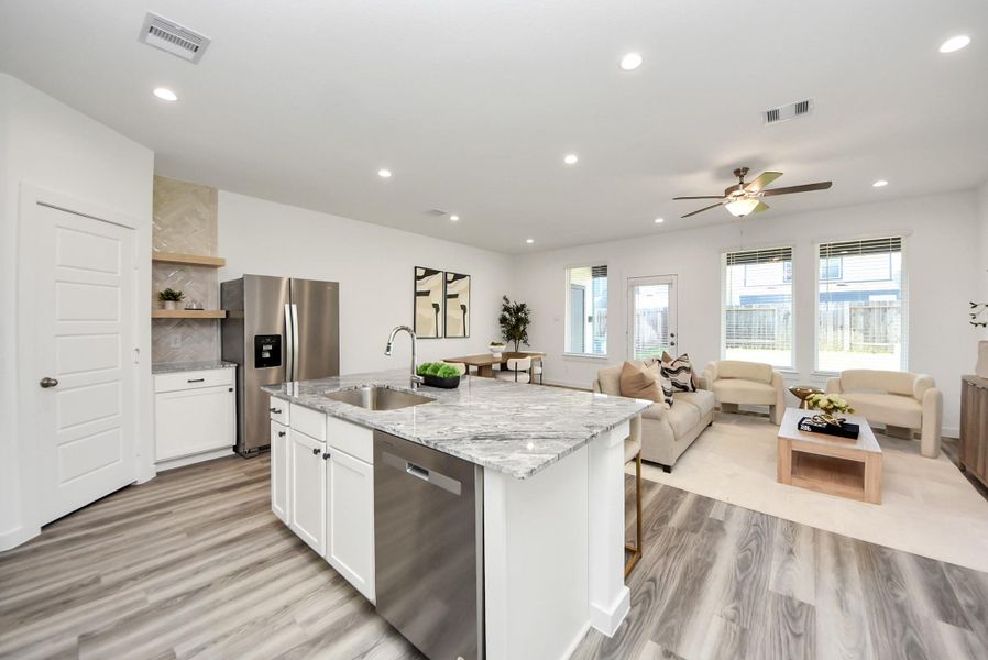 Furnished interior view inside a new home in , Houston (Image 6).