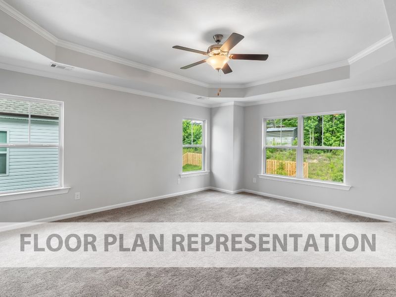 Primary Bedroom | Parkwood Plan by Ivey Homes