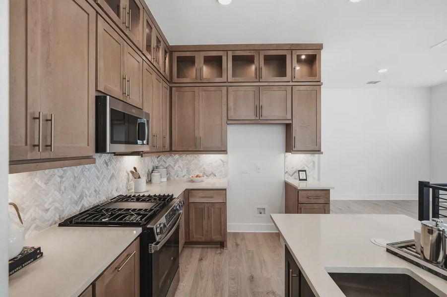 Furnished interior view inside a new home in Centero at Stone Oak, San Antonio (Image 18).