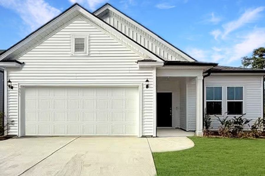 Front exterior of a new home in Crescent Cove, Myrtle Beach, SC, highlighting curb appeal (Image 13).