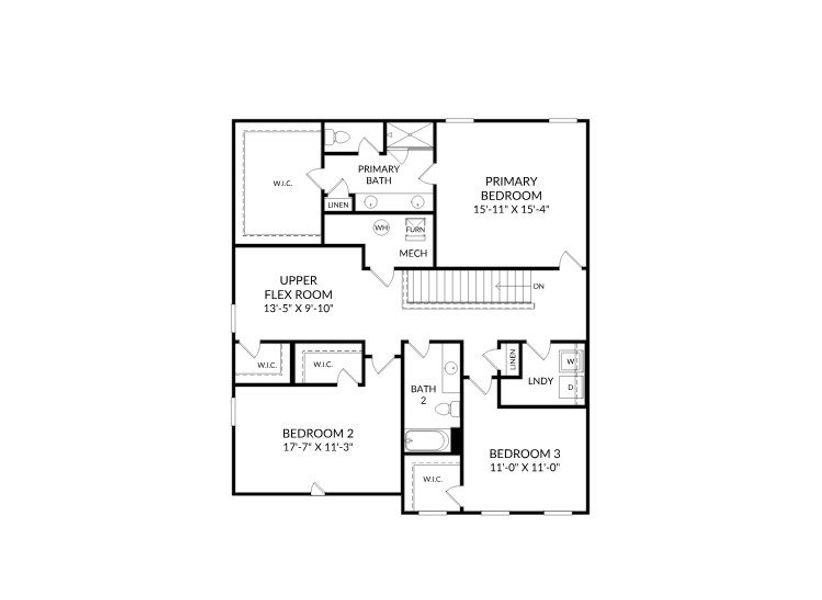 2D floor plan layout of this home in Clairmont, Charlotte, NC (Image 3). 2D floor plan layout of this home in Clairmont, Charlotte, NC (Image 3).