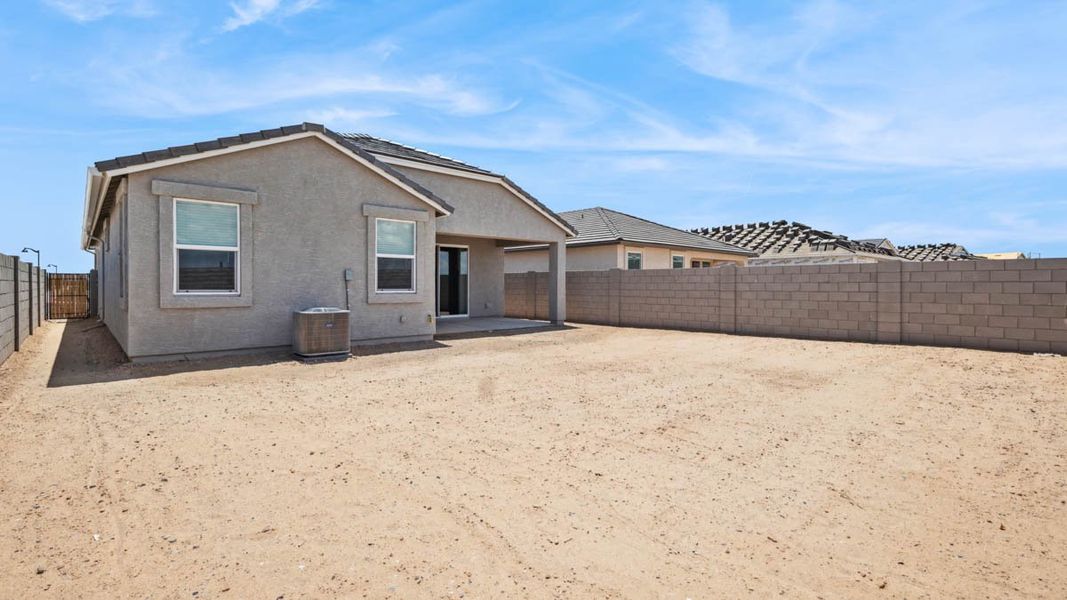 Exterior details and patio area of a home in Moonlight, Maricopa (Image 17).