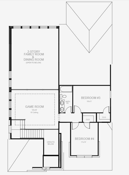 2D floor plan layout for the 2694W by Perry Homes in Two Step Farm 50', Montgomery, TX (Image 4). 2D floor plan layout for the 2694W by Perry Homes in Two Step Farm 50', Montgomery, TX (Image 4).