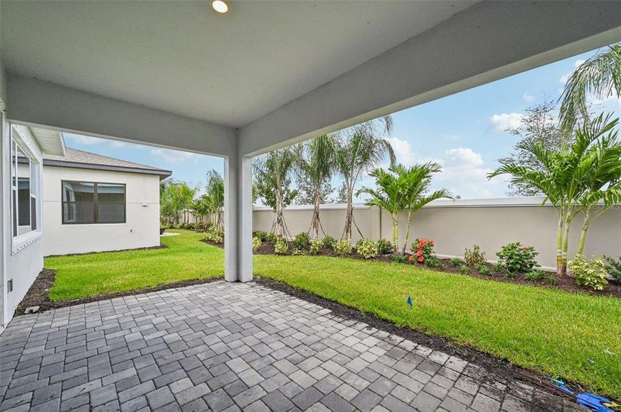Exterior details and patio area of a home in Biscayne Landing at Seaire, Parrish (Image 4).