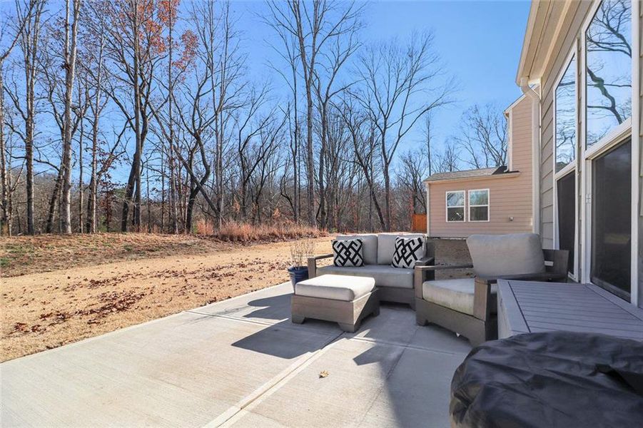 Exterior details and patio area of a home in Pinebrook at Hamilton Mill, Auburn (Image 25). Exterior details and patio area of a home in Pinebrook at Hamilton Mill, Auburn (Image 25).