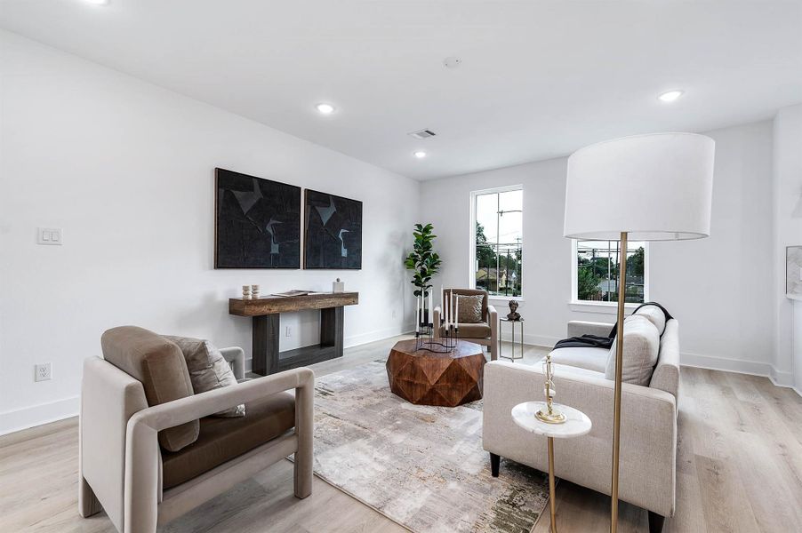 Furnished interior view inside a new home in , Houston (Image 8).