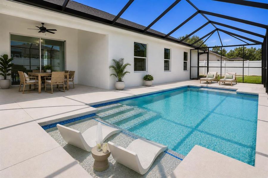 Exterior details and patio area of a home in , Palm Coast (Image 3). Exterior details and patio area of a home in , Palm Coast (Image 3).