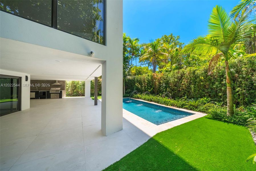 Exterior details and patio area of a home in , Miami (Image 35). Exterior details and patio area of a home in , Miami (Image 35).