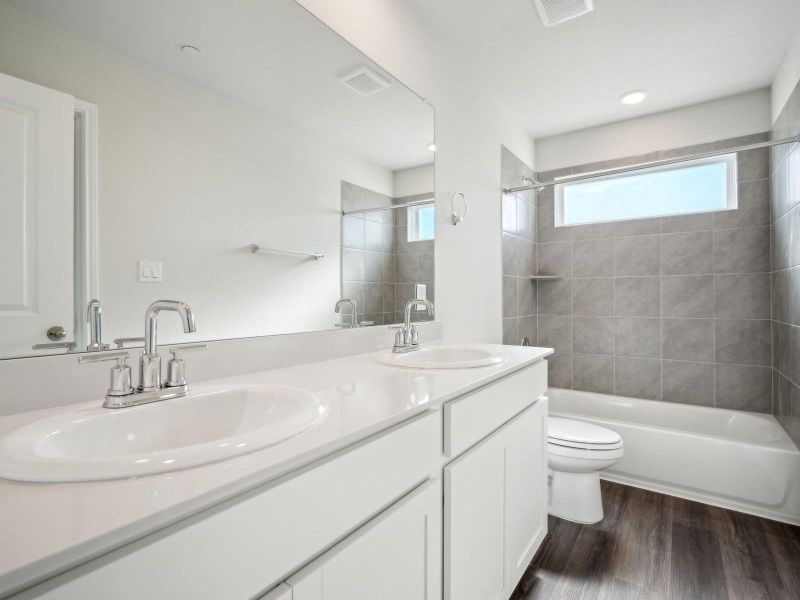 Photo is not of the actual home, but is an inspirational photo of builder’s model home and may depict options, furnishings, and/or decorator features that are not included