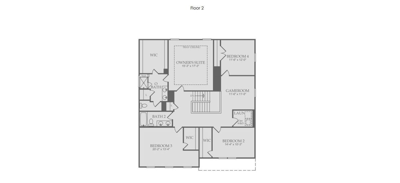 Mitchell 2nd Floor Floorplan