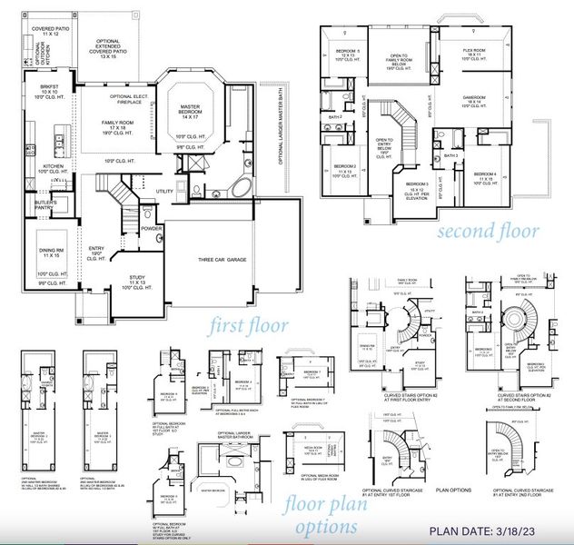 2D floor plan layout for the Falcon II 3784.3 by J. Patrick Homes in Colton, Montgomery, TX (Image 2). 2D floor plan layout for the Falcon II 3784.3 by J. Patrick Homes in Colton, Montgomery, TX (Image 2).