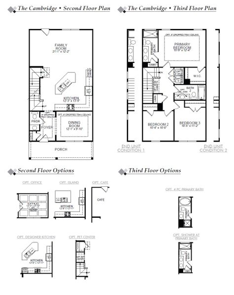 2D floor plan layout for the Cambridge by Eastwood Homes in Bryton Crossing Townhomes, Huntersville, NC (Image 4). 2D floor plan layout for the Cambridge by Eastwood Homes in Bryton Crossing Townhomes, Huntersville, NC (Image 4).