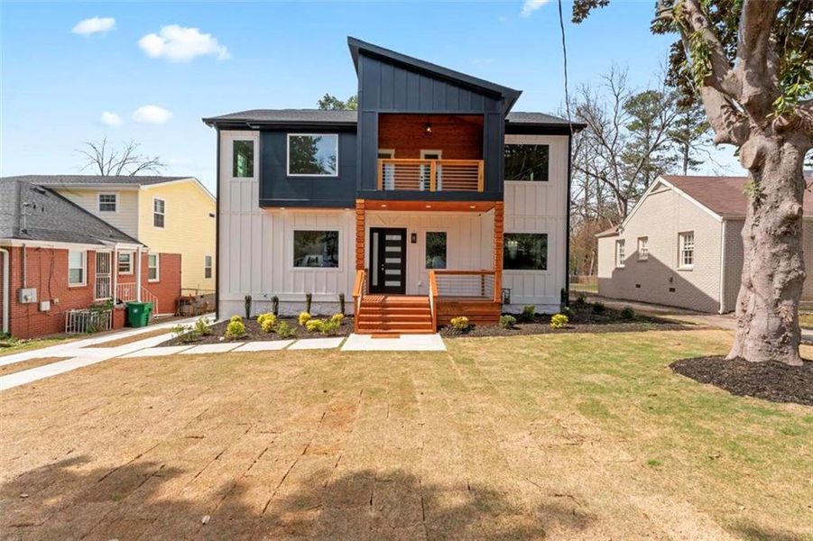 Exterior details and patio area of a home in , Atlanta (Image 2).