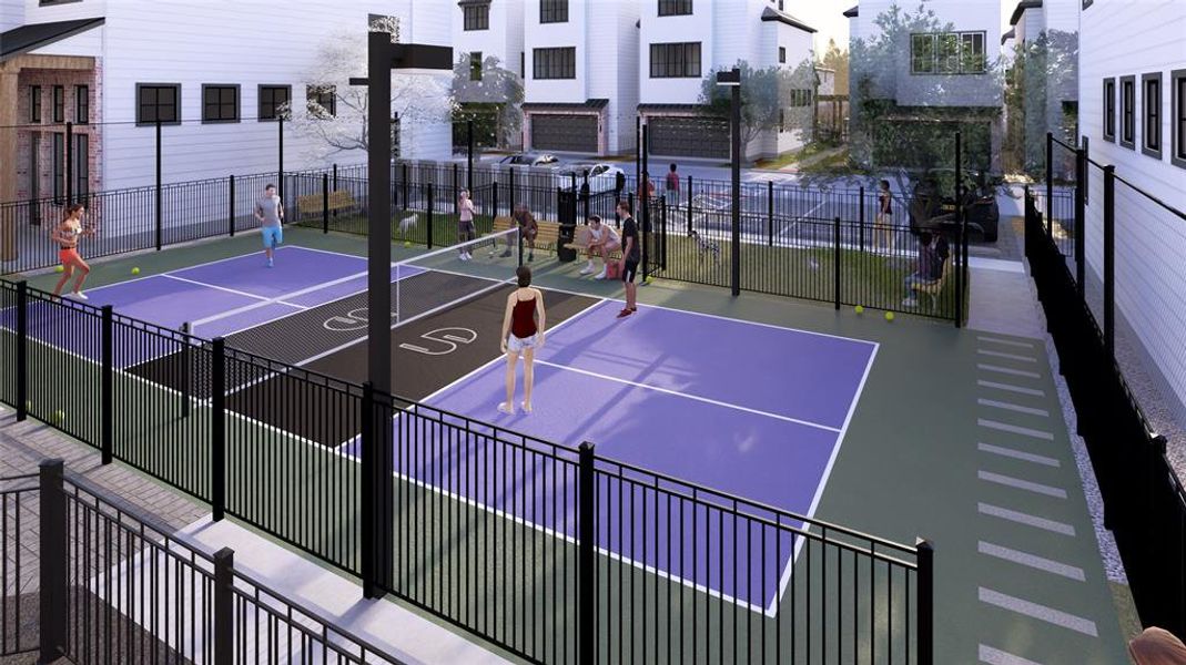 Uptown District - Community Pickle Ball Court.