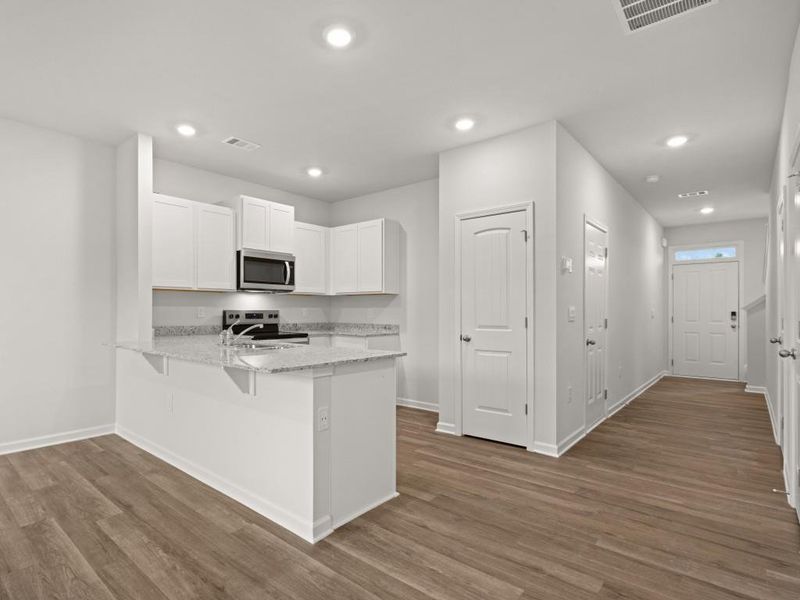 Furnished interior view inside a new home in Woodbury Park, Atlanta (Image 9). Furnished interior view inside a new home in Woodbury Park, Atlanta (Image 9).