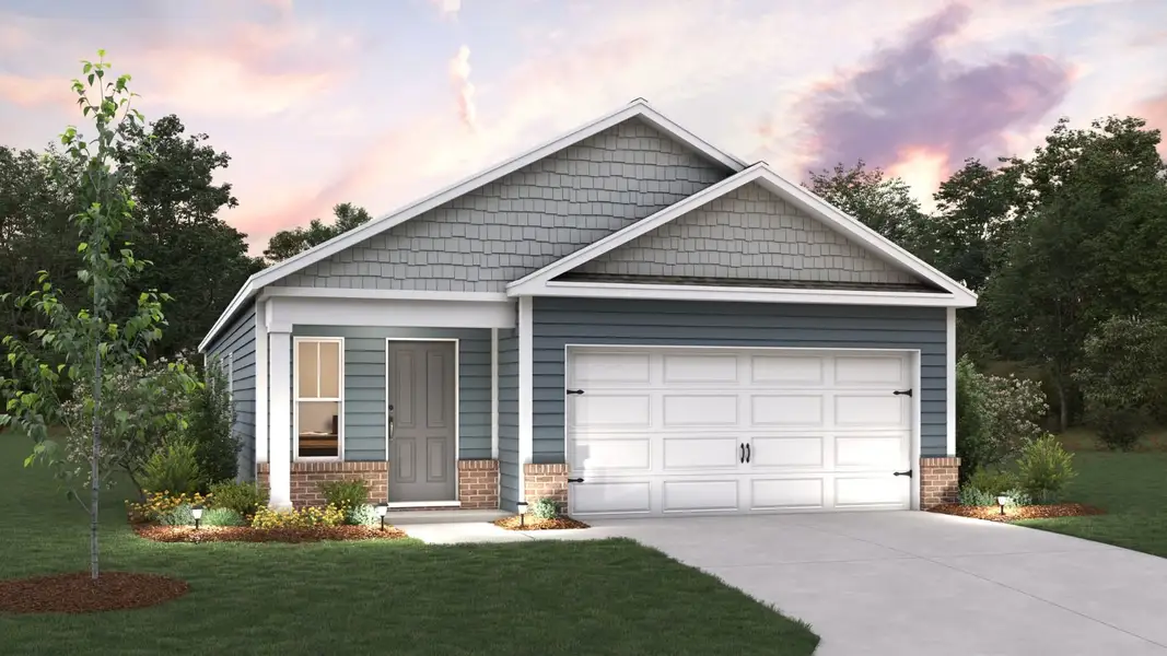 Representative exterior photo of a completed home built from the Burke by D.R. Horton in Chandler Pointe, Rural Hall, NC (Image 2). Representative exterior photo of a completed home built from the Burke by D.R. Horton in Chandler Pointe, Rural Hall, NC (Image 2).