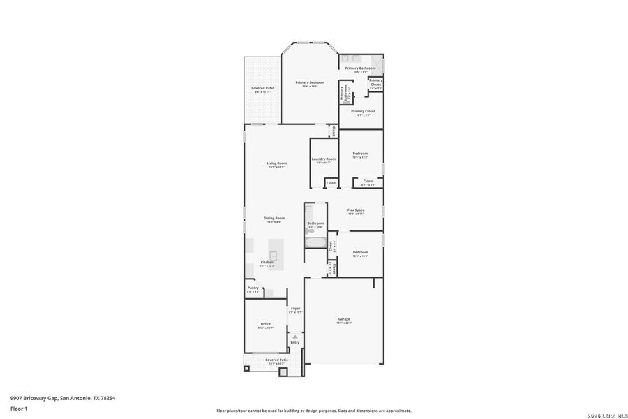 2D floor plan layout of this home in Sagebrooke - Premier Series, San Antonio, TX (Image 5).