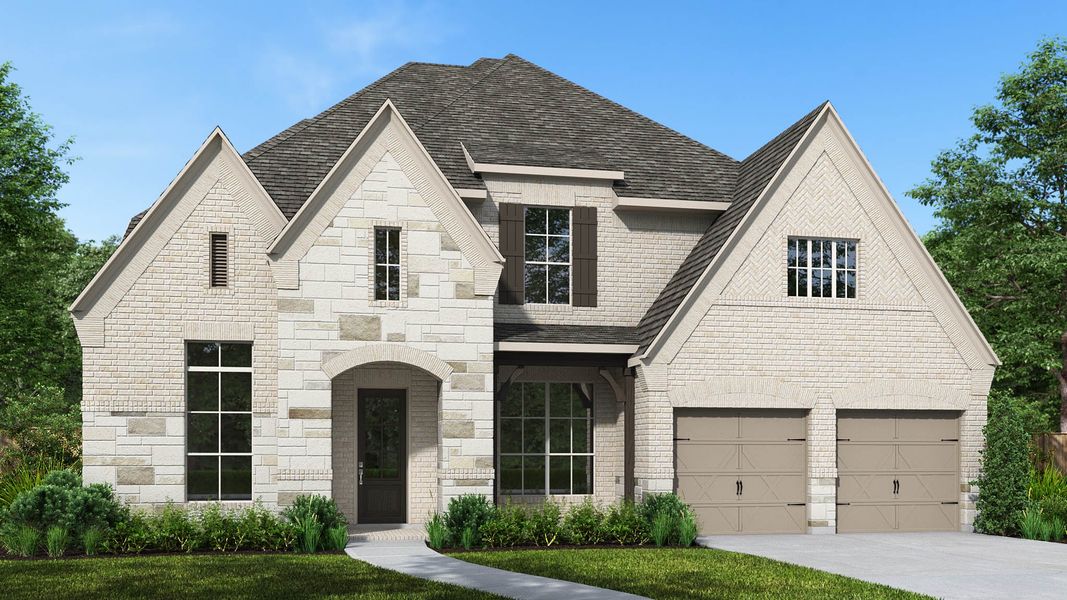 Representative exterior photo of a completed home built from the 566A by Britton Homes in The Tribute, The Colony, TX (Image 15). Representative exterior photo of a completed home built from the 566A by Britton Homes in The Tribute, The Colony, TX (Image 15).