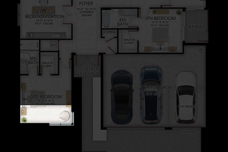 2D floor plan layout for the Savannah by GL Homes in Valencia Del Mar, Boynton Beach, FL (Image 5). 2D floor plan layout for the Savannah by GL Homes in Valencia Del Mar, Boynton Beach, FL (Image 5).