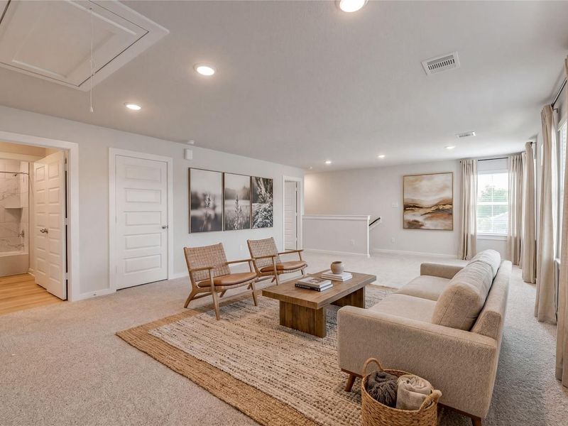 Furnished interior view inside a new home in Caney Creek Place, Conroe (Image 30).