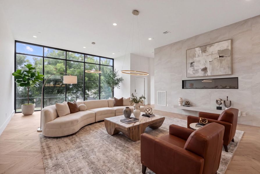 Furnished interior view inside a new home in , Houston (Image 9).