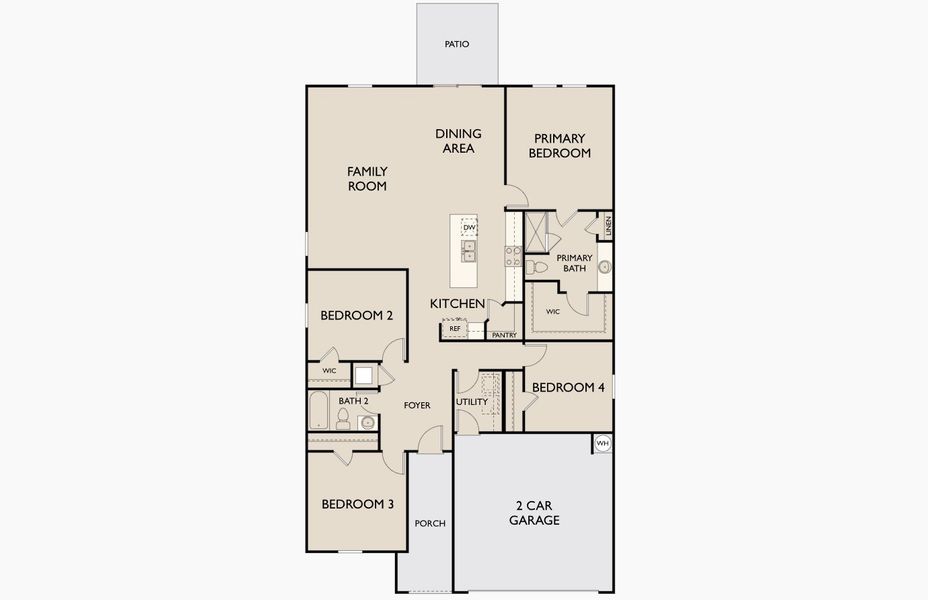 2D floor plan layout for the Firefly by Starlight Homes in Cattleman's Crossing, Fort Worth, TX (Image 3). 2D floor plan layout for the Firefly by Starlight Homes in Cattleman's Crossing, Fort Worth, TX (Image 3).