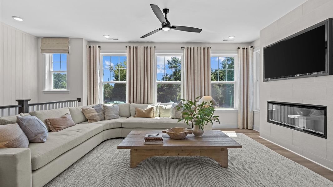 Representative furnished interior of a home built from the Harlow by DRB Homes in Bayberry, Raleigh (Image 15).