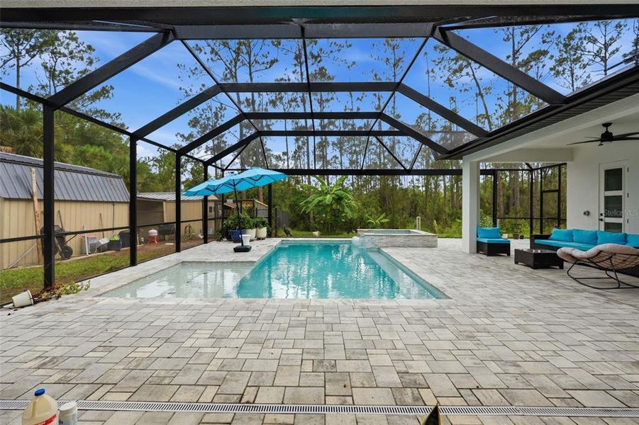 Exterior details and patio area of a home in , North Port (Image 22).