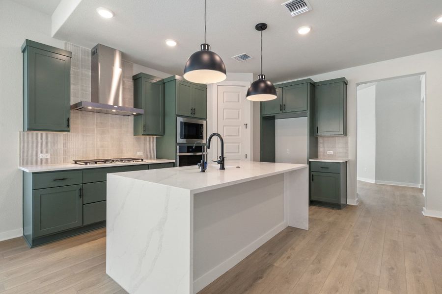 Furnished interior view inside a new home in Heritage, Dripping Springs (Image 10).