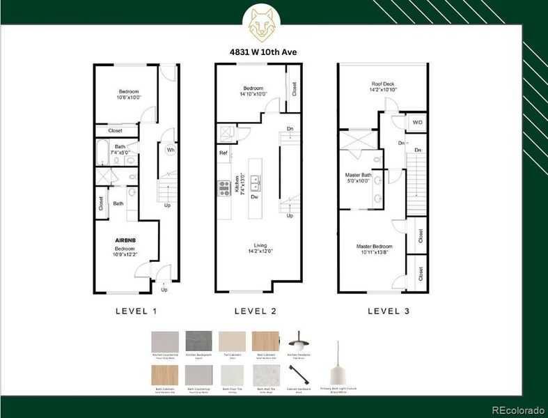 2D floor plan layout of this home in , Denver, CO (Image 3).