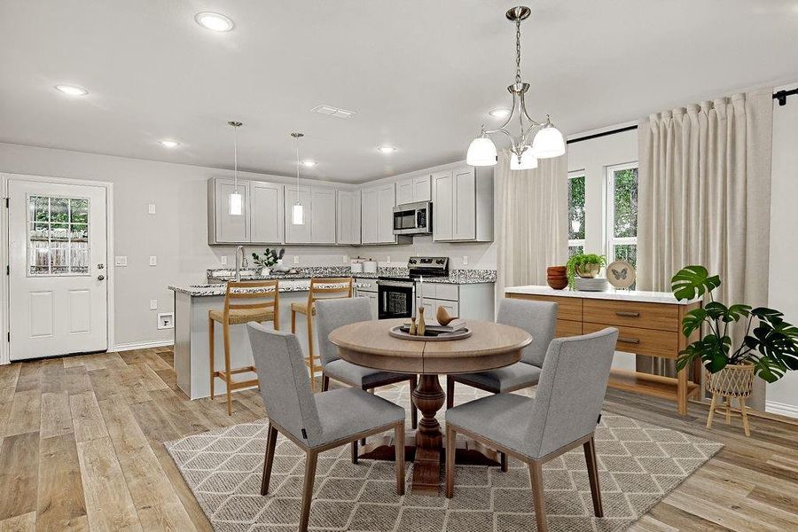 Furnished interior view inside a new home in , Fort Worth (Image 8).