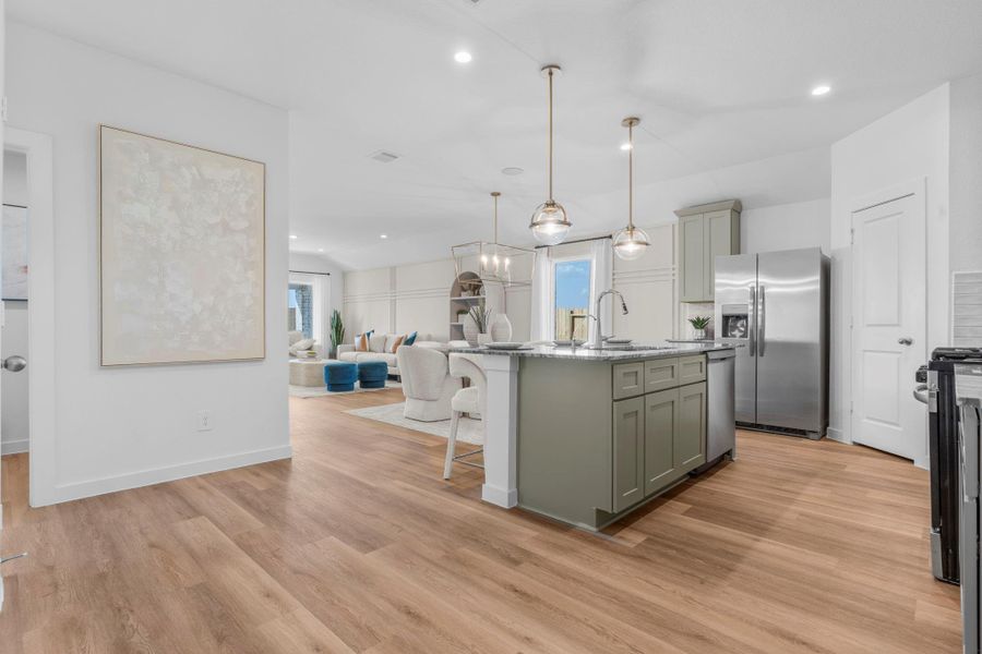 Furnished interior view inside a new home in , Iowa Colony (Image 11).