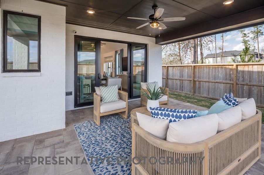 Exterior details and patio area of a home in Sandbrock Ranch, Aubrey (Image 20).