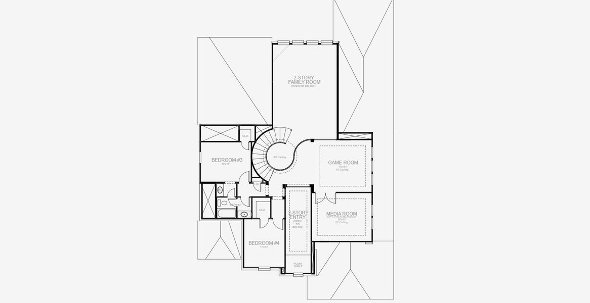 2D floor plan layout for the 3399W by Perry Homes in Sienna 60', Missouri City, TX (Image 6). 2D floor plan layout for the 3399W by Perry Homes in Sienna 60', Missouri City, TX (Image 6).