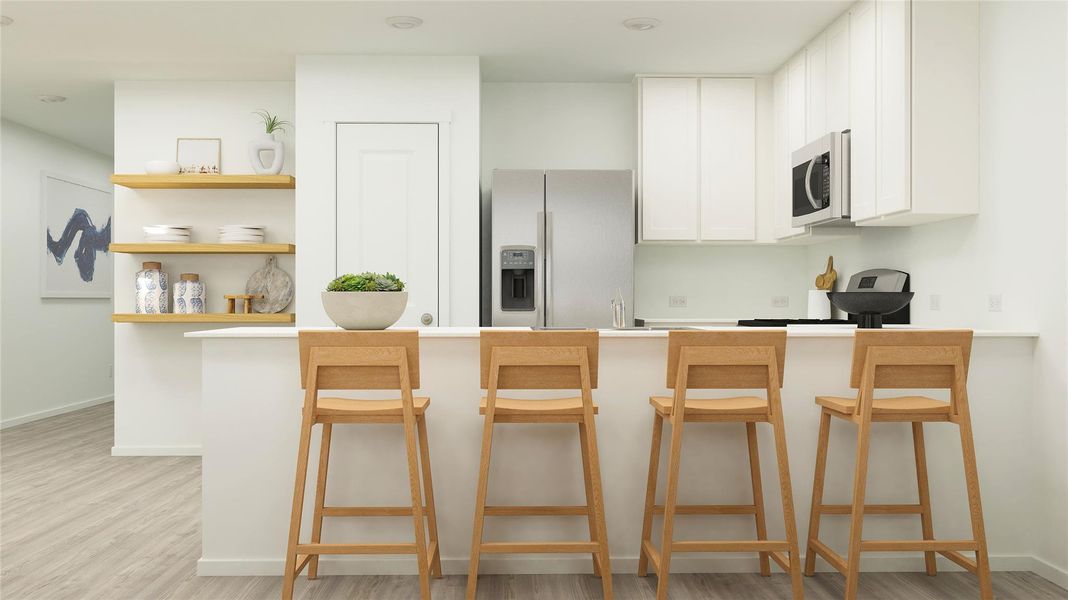 Furnished interior view inside a new home in Firefly Pointe: Classic Collection, Hutto (Image 16). Furnished interior view inside a new home in Firefly Pointe: Classic Collection, Hutto (Image 16).